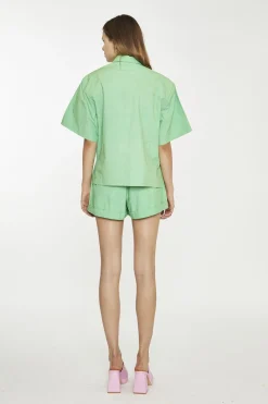Glamorous Jet Setter|Co-ords|Bright-Green Boxy Shirt -