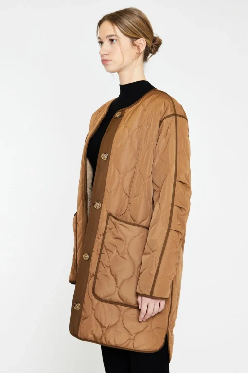 Glamorous Workwear|Coats|Brown Dark-Brown Quilted Coat -