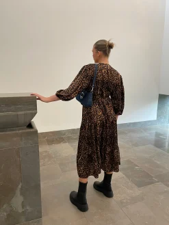 Glamorous Best Dressed Guest|Go To Partywear|Brown Leopard Tiered Wrap Midaxi-Dress -