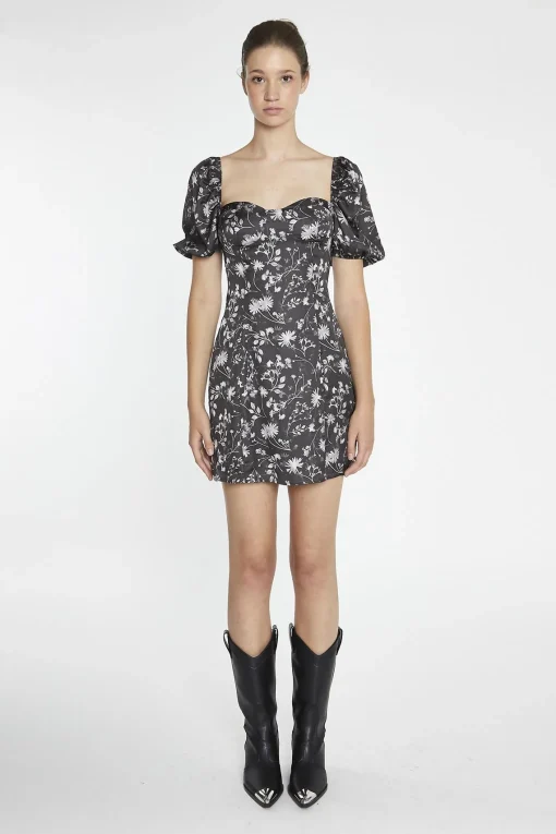 Glamorous Day Dresses|Mini Dresses|Brown-Floral A-Line Mini-Dress -
