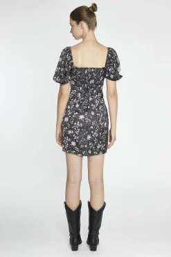Glamorous Day Dresses|Mini Dresses|Brown-Floral A-Line Mini-Dress -