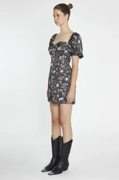 Glamorous Day Dresses|Mini Dresses|Brown-Floral A-Line Mini-Dress -