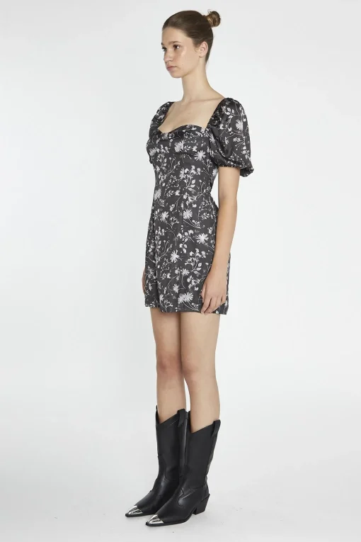 Glamorous Day Dresses|Mini Dresses|Brown-Floral A-Line Mini-Dress -