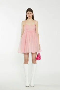 Glamorous Best Dressed Guest|Chic Escapes|Bubblegum Pink Babydoll Mini Dress -