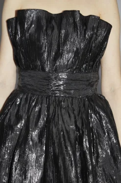 Glamorous Party Dresses|Going Out Dresses|Callie Black Gathered-Bandeau Mini-Dress -