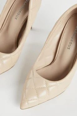 Glamorous Best Dressed Guest|Heels|Camel Stiletto Wide Fit Heel -