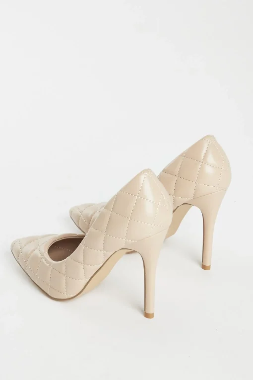 Glamorous Best Dressed Guest|Heels|Camel Stiletto Wide Fit Heel -