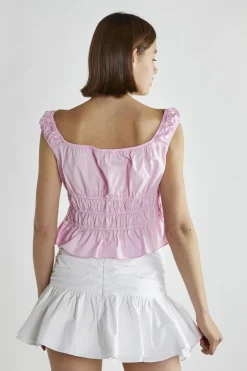 Glamorous Crops, Corsets & Bodysuits|Candy Pink Short Sleeve Crop-Top -