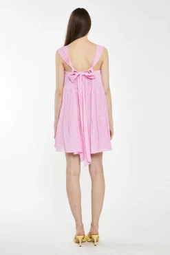 Glamorous Best Dressed Guest|Chic Escapes|Candy Pink Tie-Back Mini Dress -
