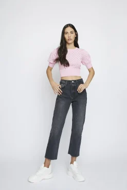 Glamorous Jumpers|Candy-Pink- Floral Crop-Jumper -