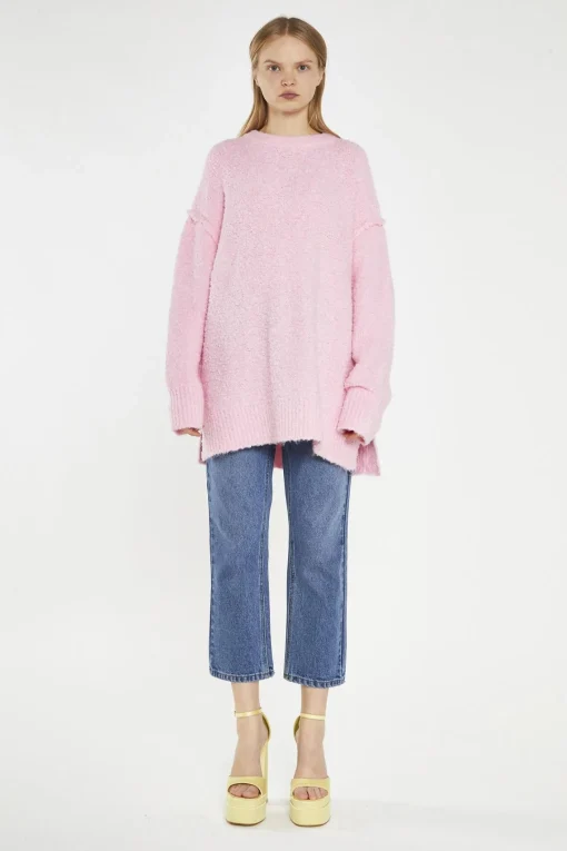 Glamorous Jumpers|Candy-Pink Oversized-Jumper -