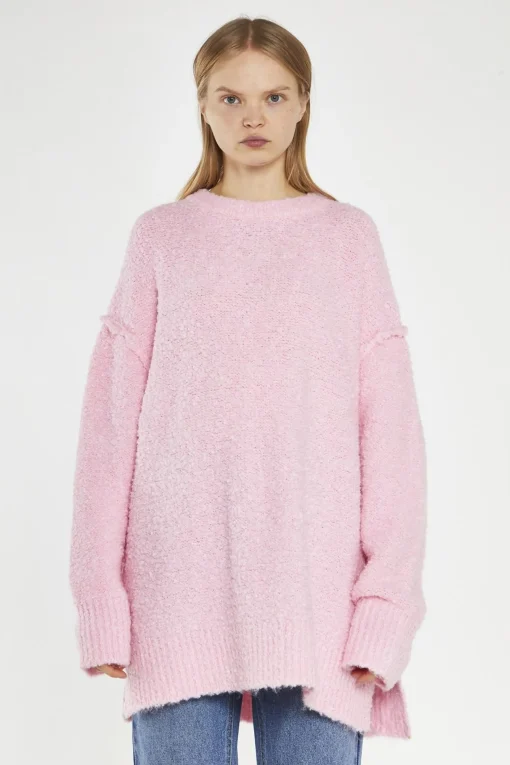 Glamorous Jumpers|Candy-Pink Oversized-Jumper -