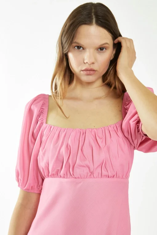 Glamorous Day Dresses|Glamorous Care: Our Sustainable Collection|Candy-Pink Tie Back Mini-Dress -