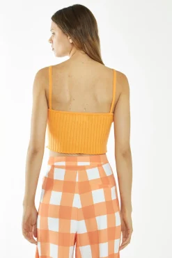 Glamorous Glamorous Care: Our Sustainable Collection|Crops, Corsets & Bodysuits|CA0402-PASTEL ORANGE -
