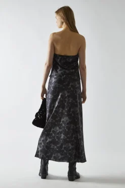 Glamorous Midi & Midaxi Skirts|Charcoal Digital-Floral Midi Skirt -