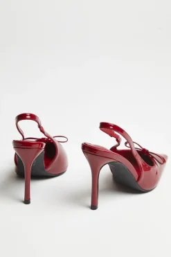 Glamorous Best Dressed Guest|Heels|Cherry-Red Bow Slingback-Heels -