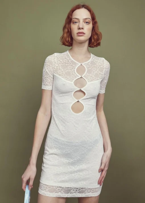 Glamorous Dresses|Mini Dresses|Chloe Cut-Out Mini-Dress -White -