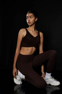 Glamorous Activewear|Leggings|Chocolate High Waisted Gym Leggings -