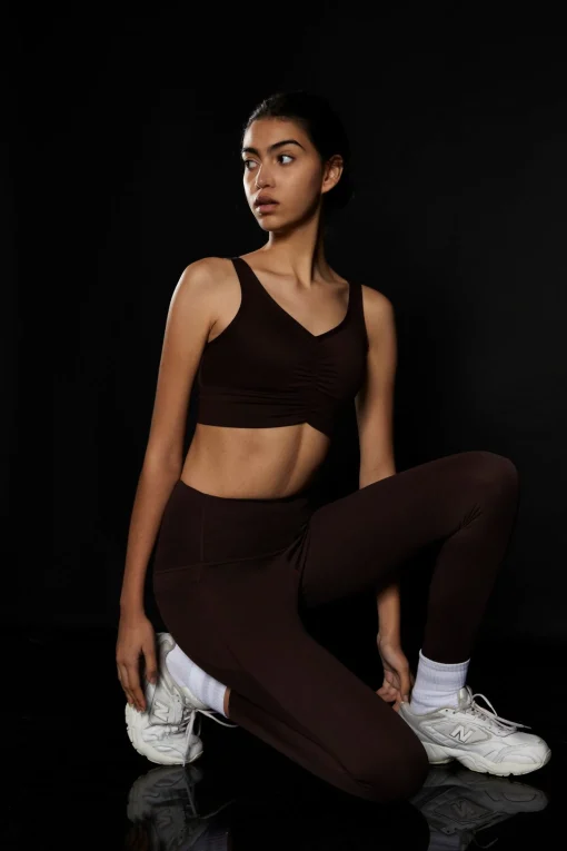 Glamorous Activewear|Leggings|Chocolate High Waisted Gym Leggings -
