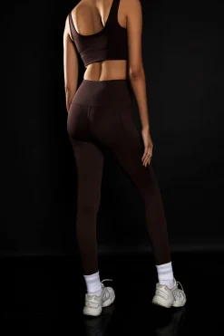 Glamorous Activewear|Leggings|Chocolate High Waisted Gym Leggings -
