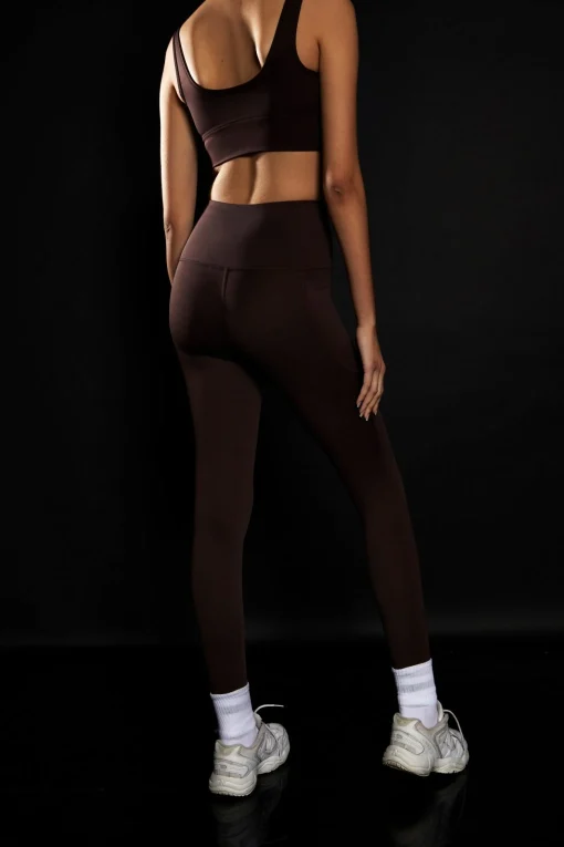 Glamorous Activewear|Leggings|Chocolate High Waisted Gym Leggings -
