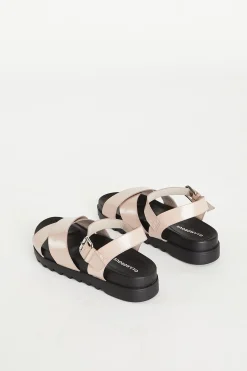 Glamorous Jet Setter|Chic Escapes|Chunky Nude Sandal -