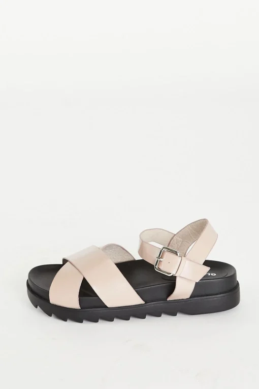 Glamorous Jet Setter|Chic Escapes|Chunky Nude Sandal -