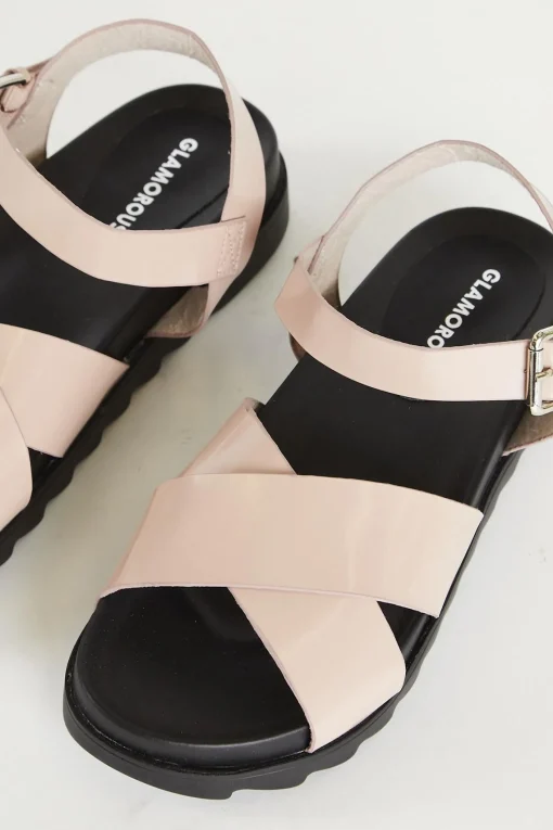 Glamorous Jet Setter|Chic Escapes|Chunky Nude Sandal -