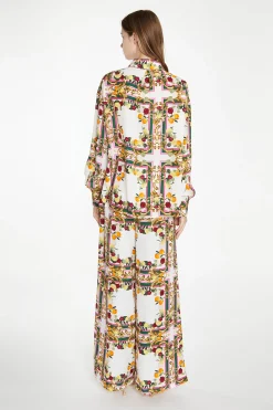 Glamorous Going Out Tops|Citrus Scarf Print Long Sleeve Shirt -