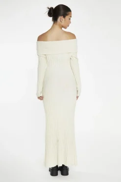 Glamorous Day Dresses|Maxi Dresses|Cream Bardot Maxi-Dress -
