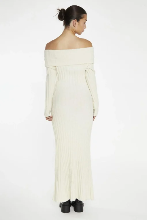 Glamorous Day Dresses|Maxi Dresses|Cream Bardot Maxi-Dress -