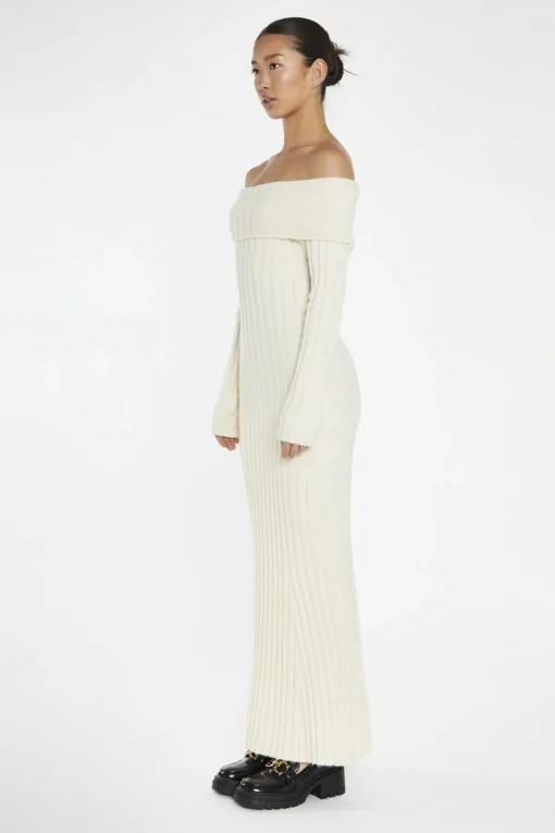 Glamorous Day Dresses|Maxi Dresses|Cream Bardot Maxi-Dress -