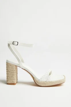 Glamorous Best Dressed Guest|Chic Escapes|Cream Braided Espadrille-Heels -