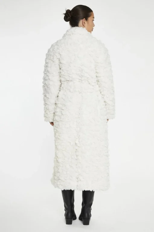 Glamorous Faux Fur & Leather|Coats|Cream Faux Fur Longline-Coat -