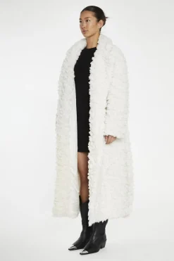 Glamorous Faux Fur & Leather|Coats|Cream Faux Fur Longline-Coat -