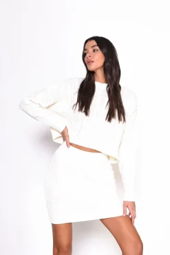 Glamorous Jumpers|Cream Knitted Jumper -