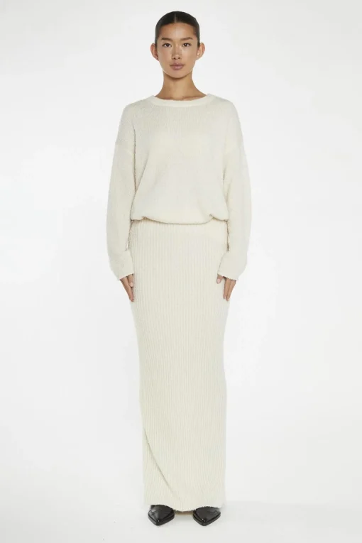 Glamorous Knitted Co-ords|Jumpers|Cream Oversized-Jumper -