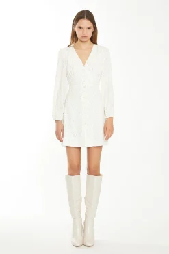 Glamorous Chic Escapes|Day Dresses|Cream Peach Ditsy Mini Dress -