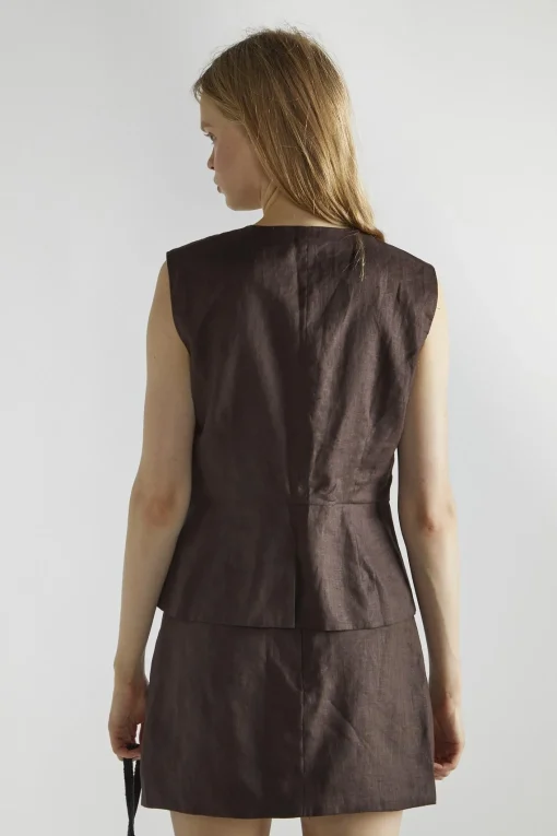 Glamorous Mini Skirts|Dark Brown A-Line Mini-Skirt -