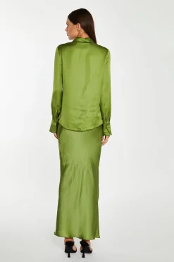 Glamorous Co-ords|Dark-Apple Green Classic -Shirt -