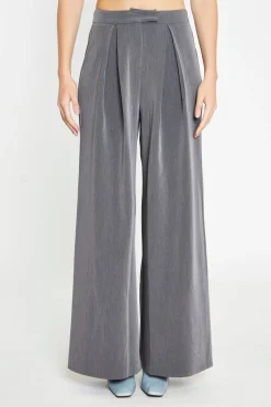 Glamorous Workwear|Co-ords|Dark-Grey High-Waisted Wide-Leg Trousers -