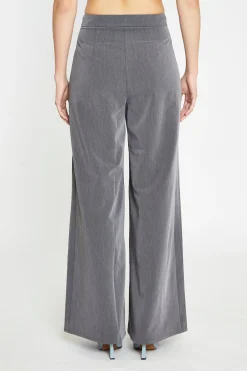 Glamorous Workwear|Co-ords|Dark-Grey High-Waisted Wide-Leg Trousers -