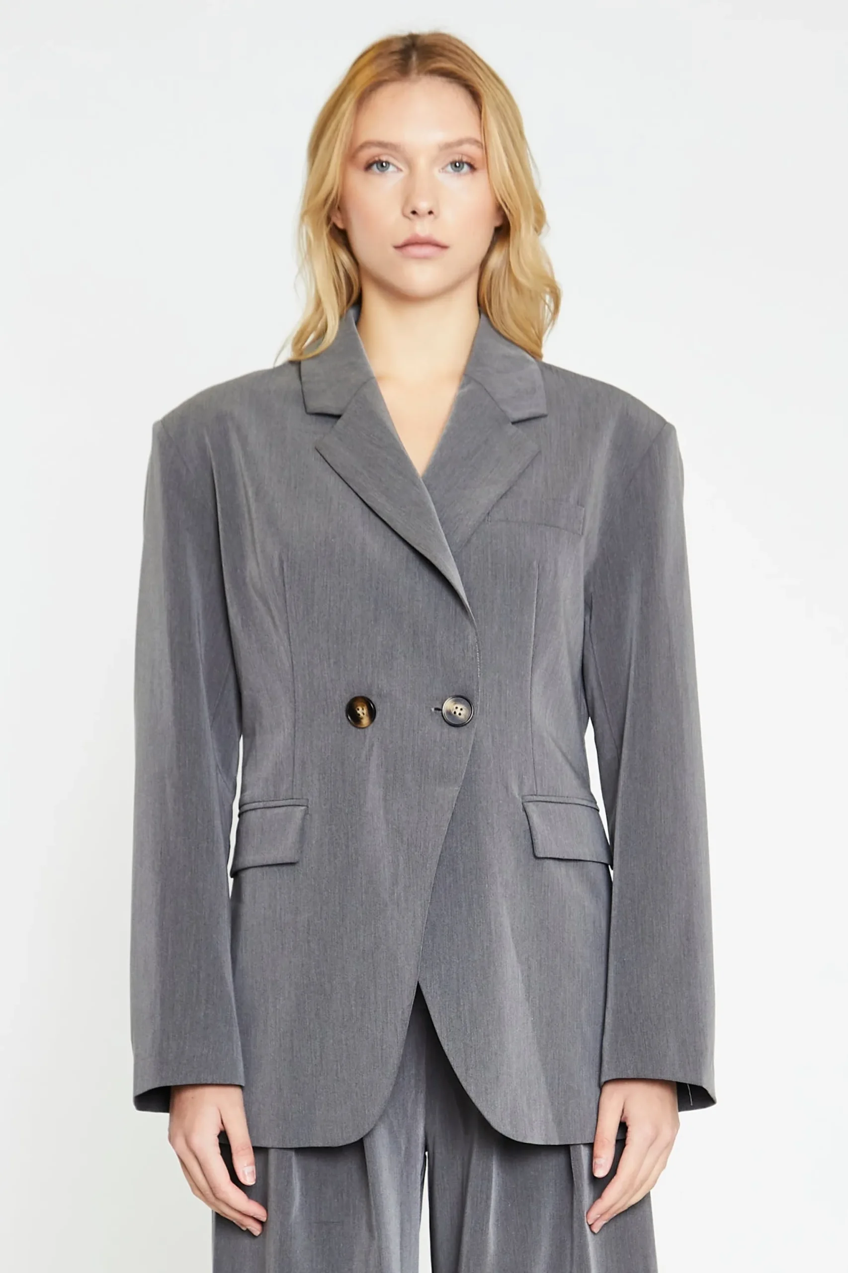 Glamorous Workwear|Co-ords|Dark-Grey Tailored Blazer -