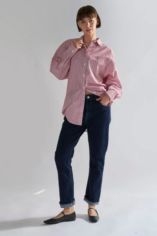 Glamorous Straight Leg Jeans|Dark-Indigo Straight-Leg Jeans -