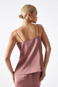 Glamorous Prom|Workwear|Dark-Rose Cowl Neck Top -