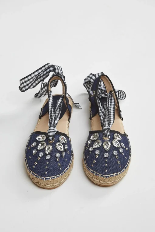 Glamorous Chic Escapes|Sandals|Denim Strappy Sandals -
