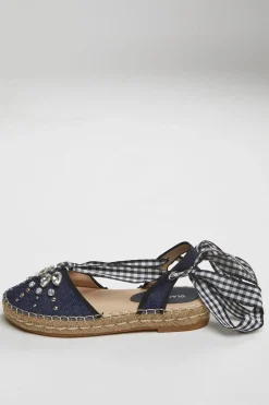 Glamorous Chic Escapes|Sandals|Denim Strappy Sandals -