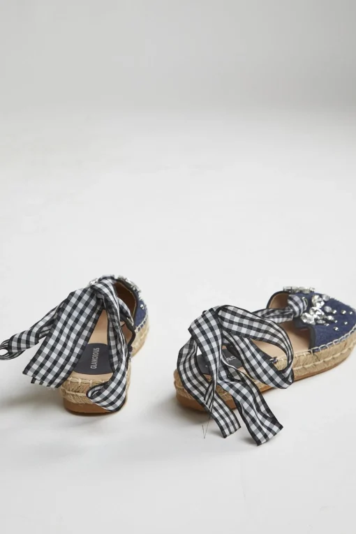 Glamorous Chic Escapes|Sandals|Denim Strappy Sandals -