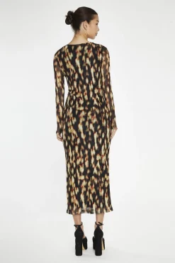 Glamorous Day Dresses|Midi & Midaxi Dresses|Digital Tie-Dye Mesh Bodycon Midi-Dress -