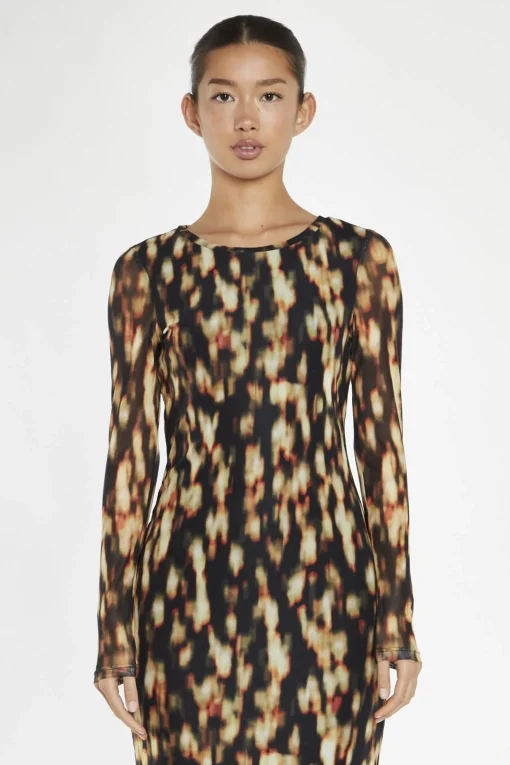 Glamorous Day Dresses|Midi & Midaxi Dresses|Digital Tie-Dye Mesh Bodycon Midi-Dress -